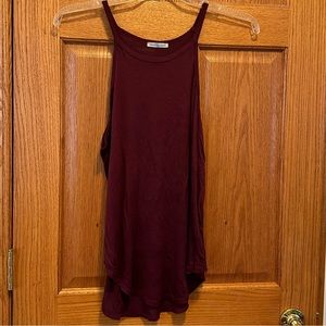 Maroon Sleeveless Top